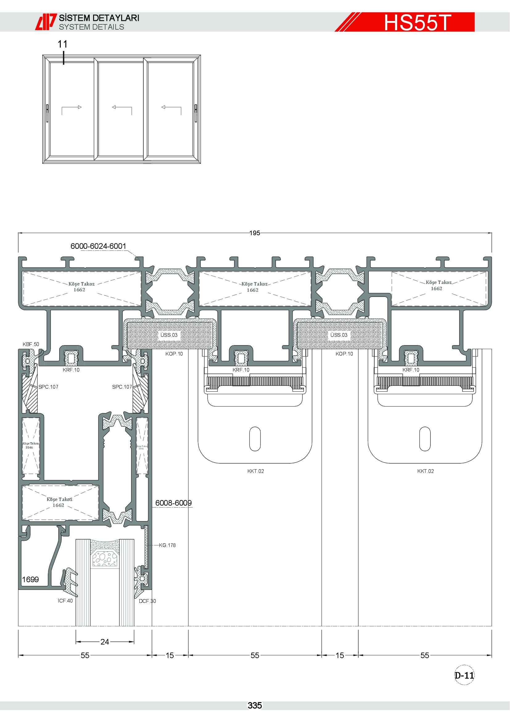 HEBESCHİEBE SÜRME ALÜMİNYUM 42